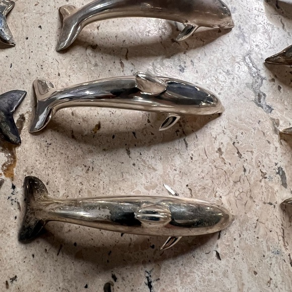 Silver Plated Dolphin Place Holder Cards 24 CT Vintage 1950’s - Picture 3 of 5